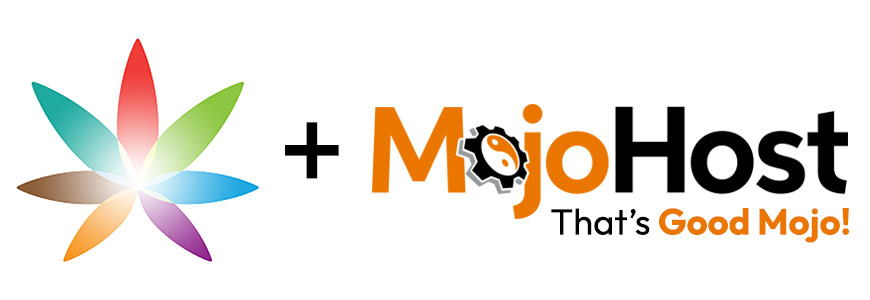 Graphic showing USCC and MojoHost logos