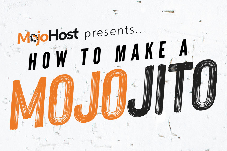 Mojo Host logo with orange and black sans-serif type